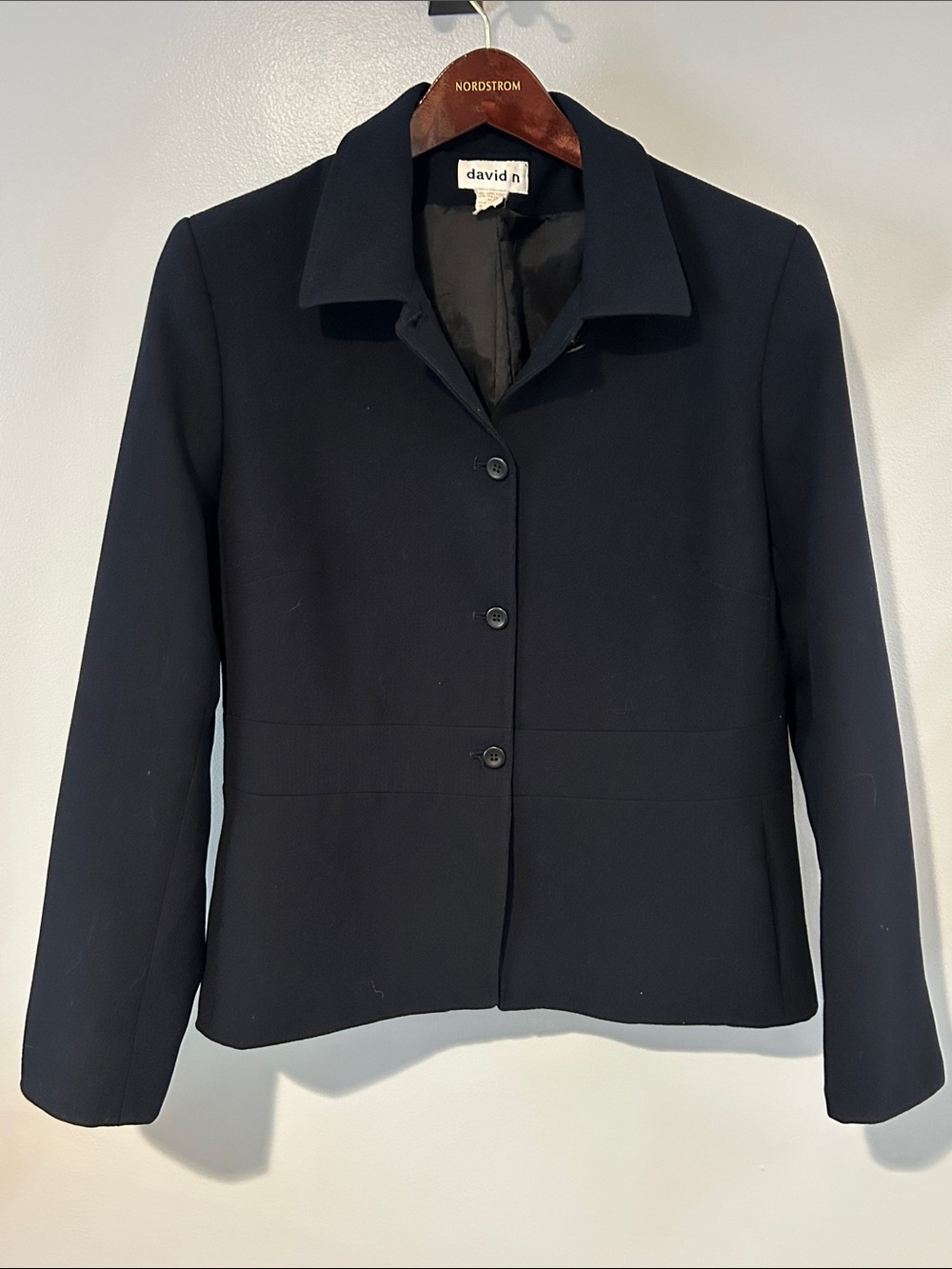 Women's Black Tailored Button-Up Jacket